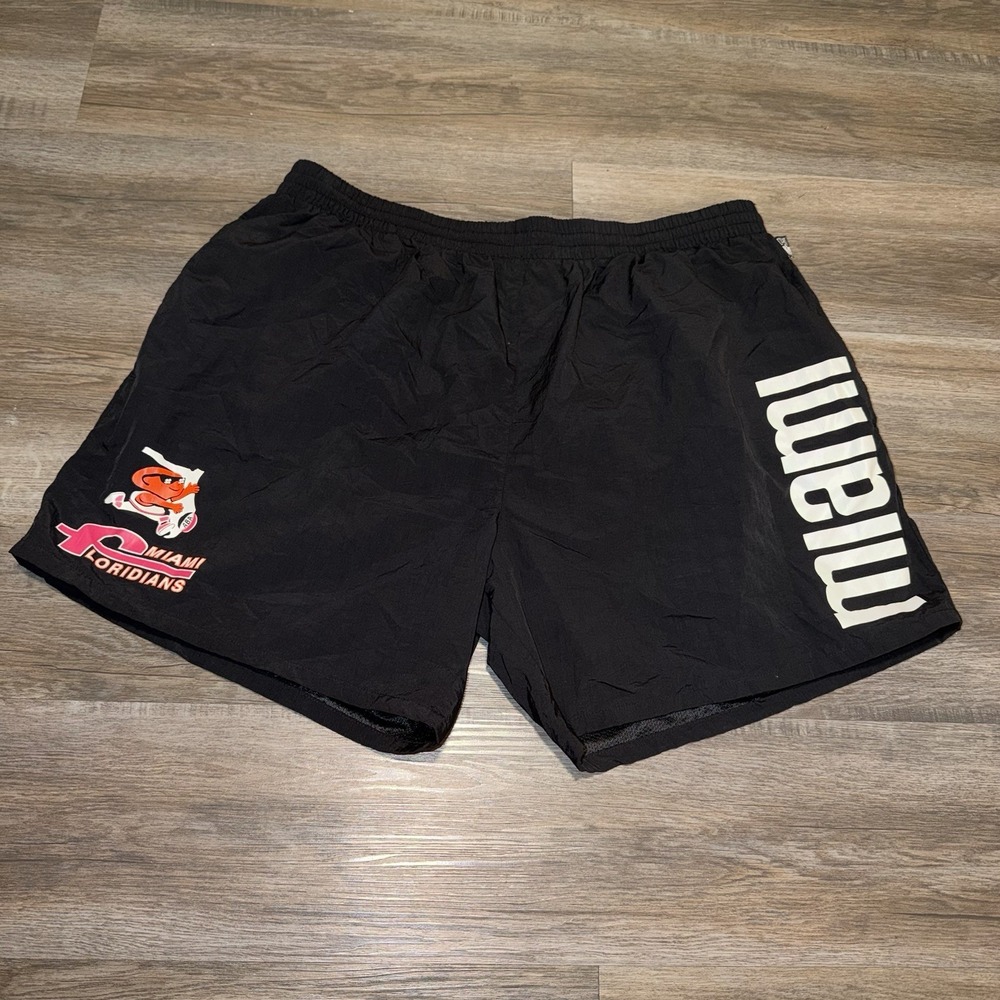 MITCHELL AND NESS HWC MIAMI HEAT FLORIDIANS NYLON SHORTS Mens 3XL NBA